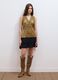 Brown viscose-blend lace top_2