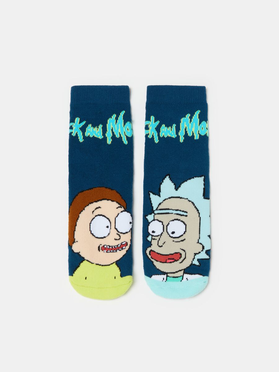 Slipper socks with Rick and Morty design_0