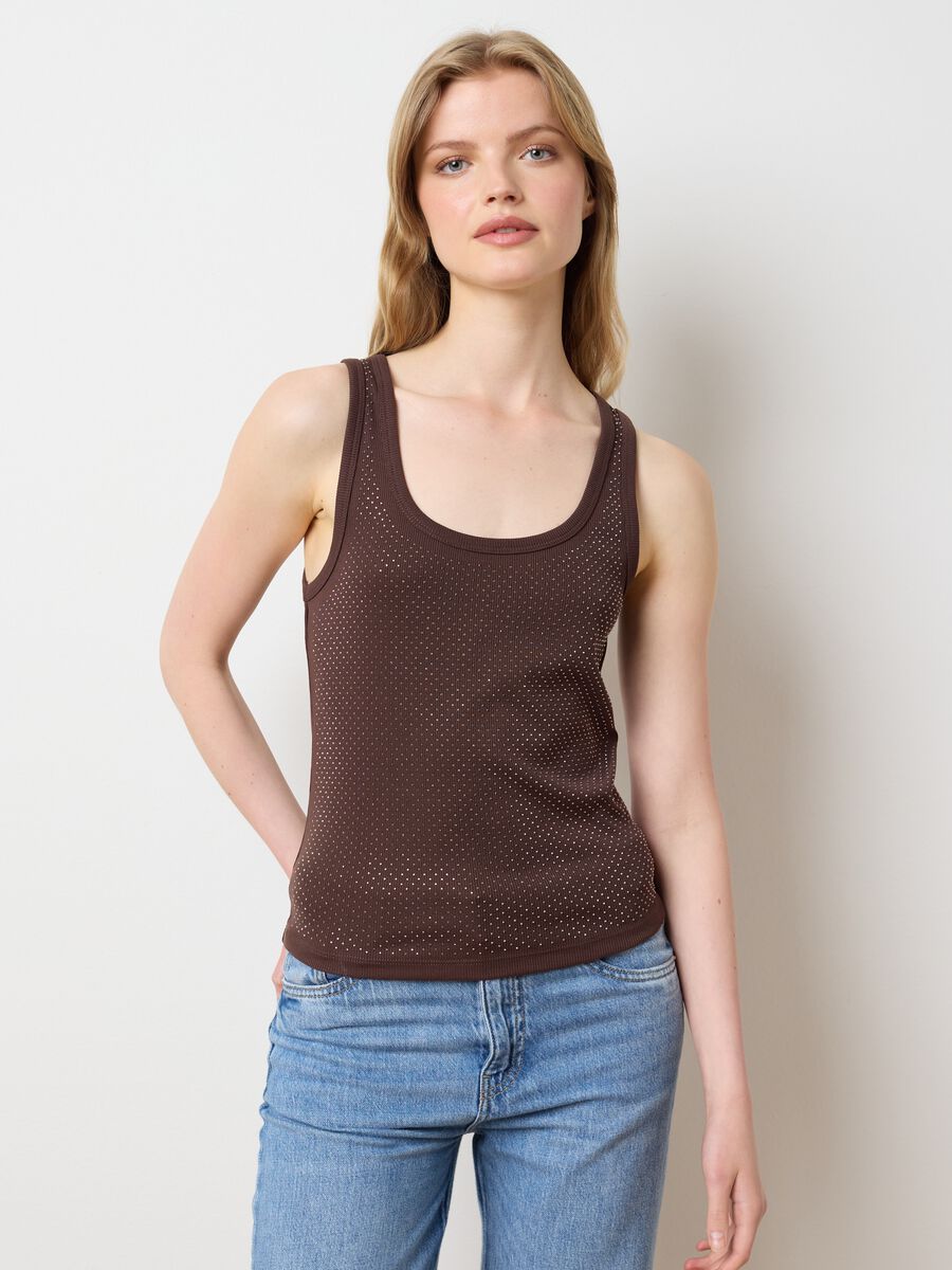 Women's Beige Mix Fitted Vest_0