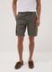 Green linen-blend cargo bermuda shorts_2