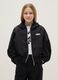 Girls' regular fit lightweight black jacket with zip and hood_0