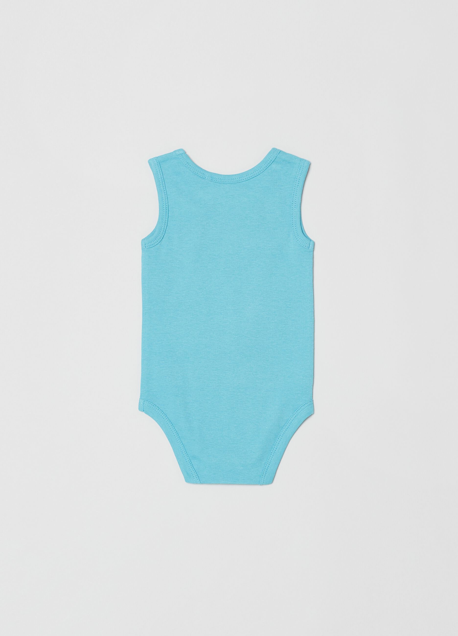 Tripack body smanicati in cotone Bianco/Azzurro FAGOTTINO da Bimbo | OVS