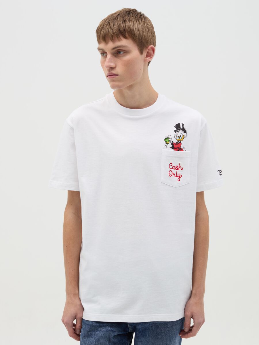 Cotton T-shirt with Scrooge McDuck print_0