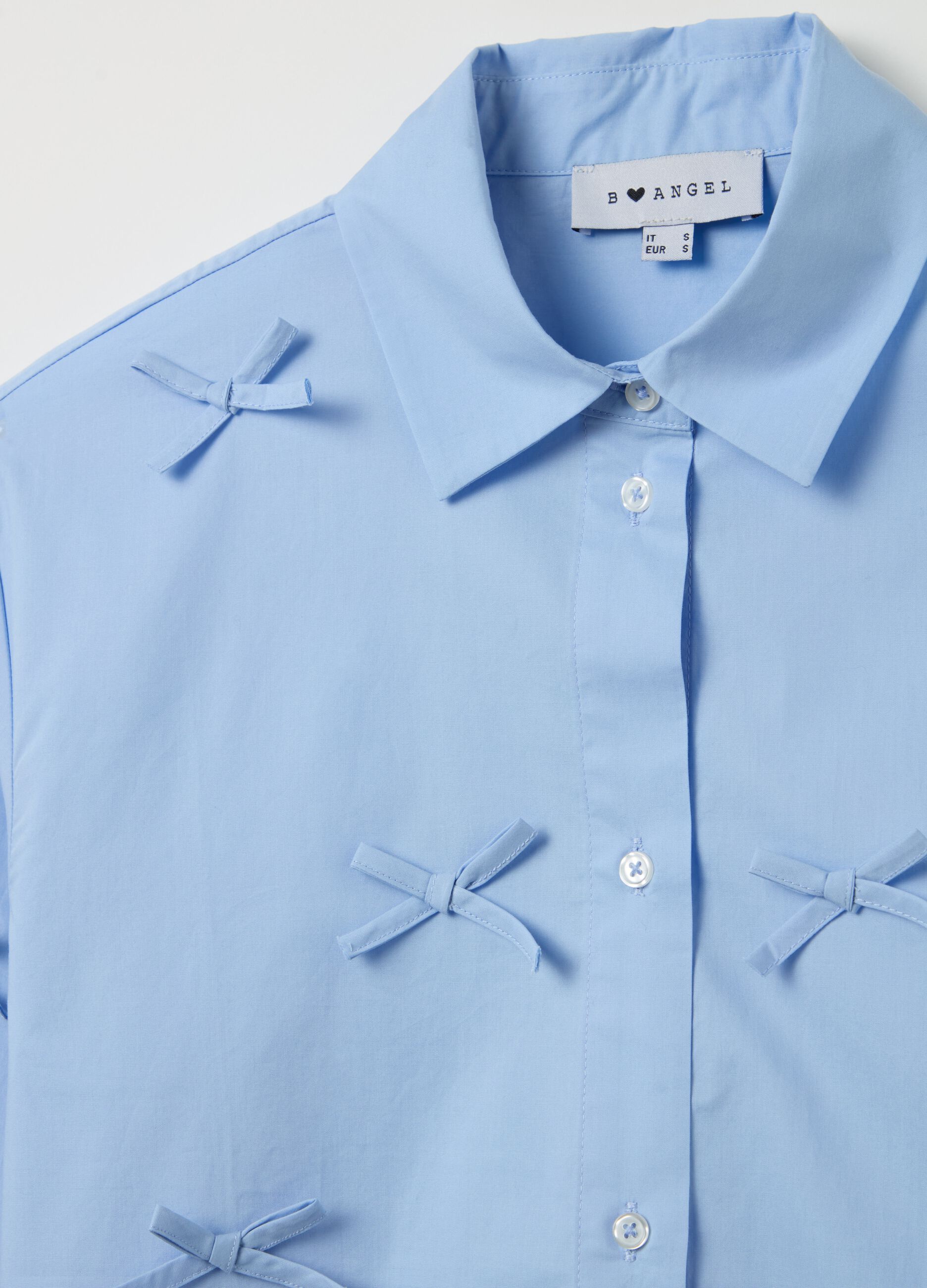 Cotton cropped shirt