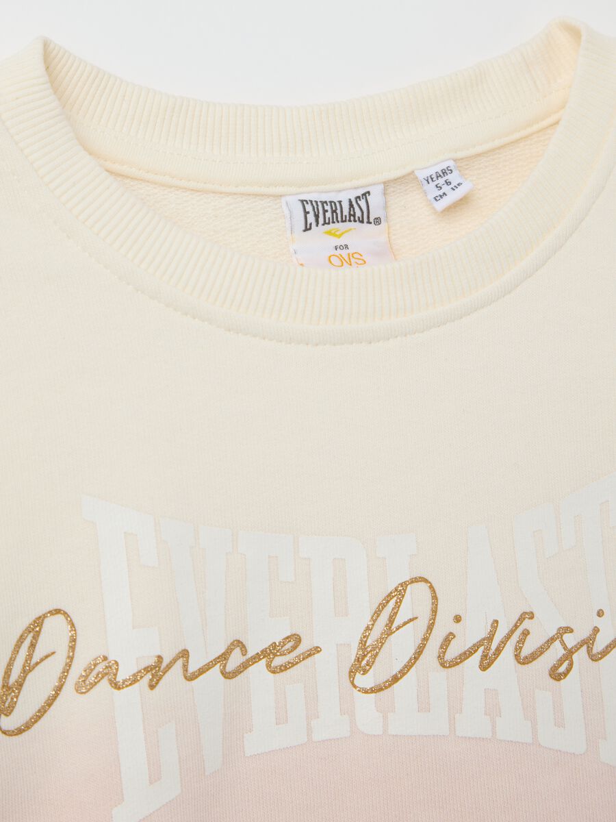 White and pink dip-dye sweatshirt with glitter logo print_3
