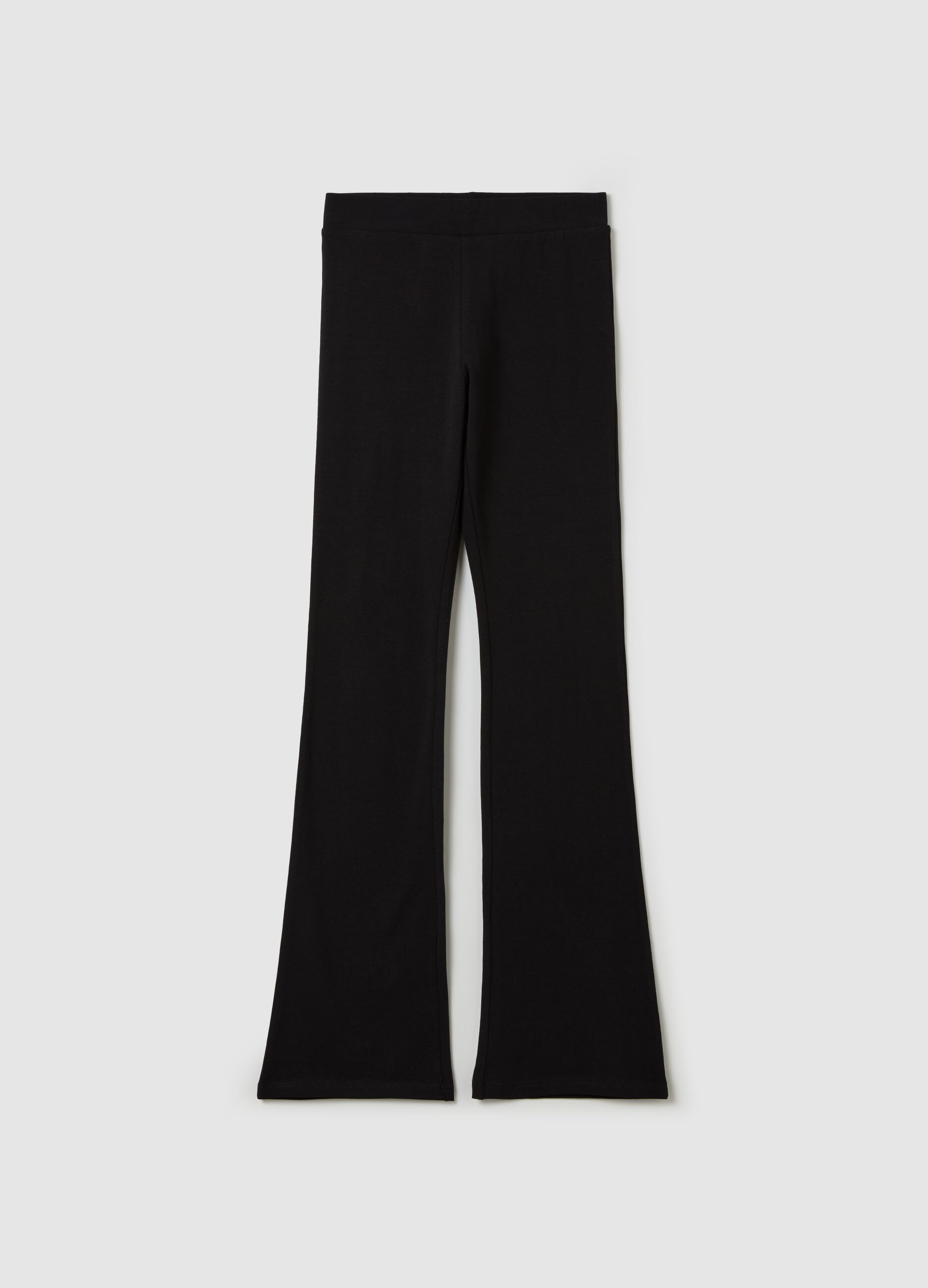 Leggings flare fit in cotone stretch