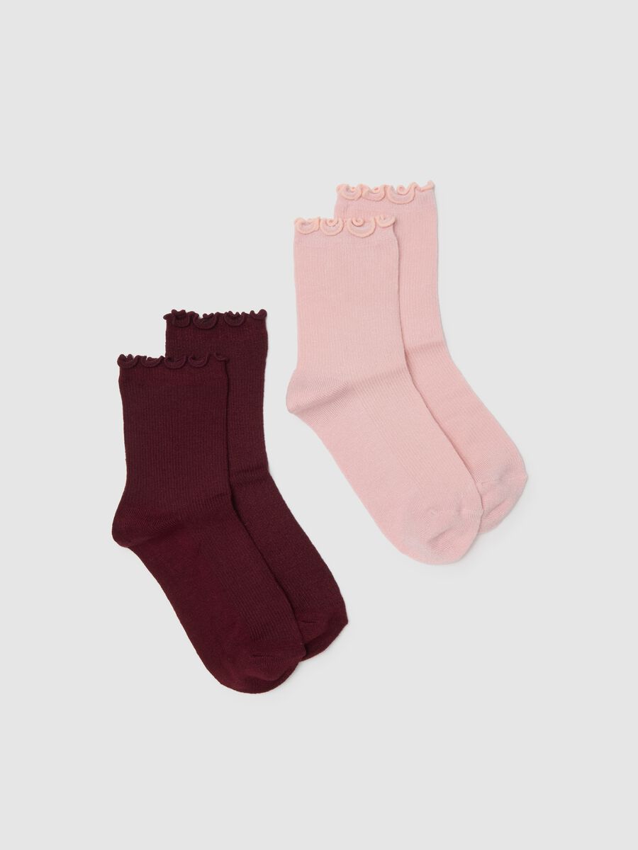 Bipack calzini rossi e rosa elasticizzati_0