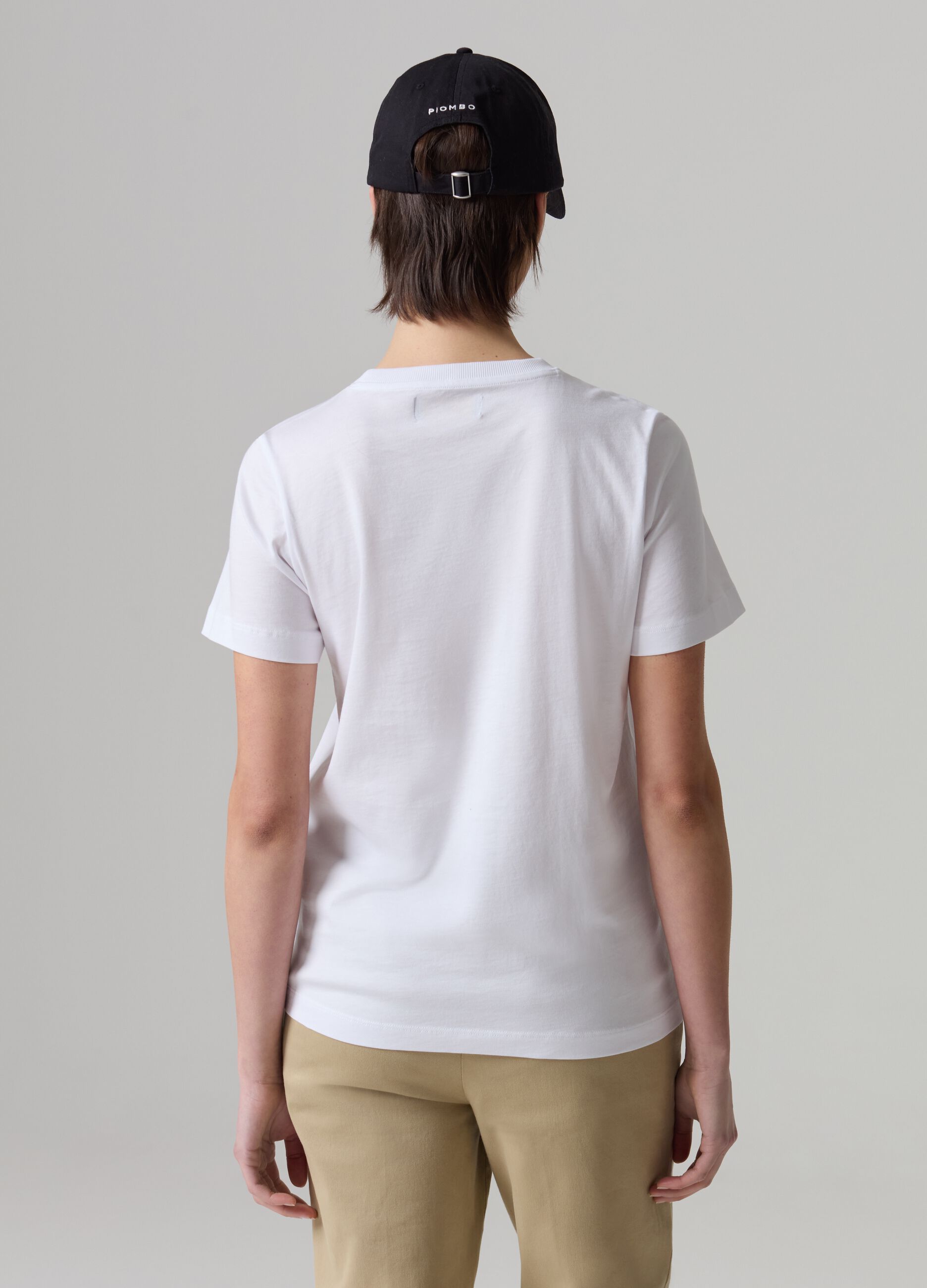 T-shirt girocollo in cotone Supima