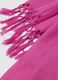 Pink viscose and linen mix scarf with fringes_1