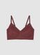 Red lace stretch-fabric bralette bra_4