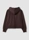 Brown cotton-blend hoodie with crew neck_2