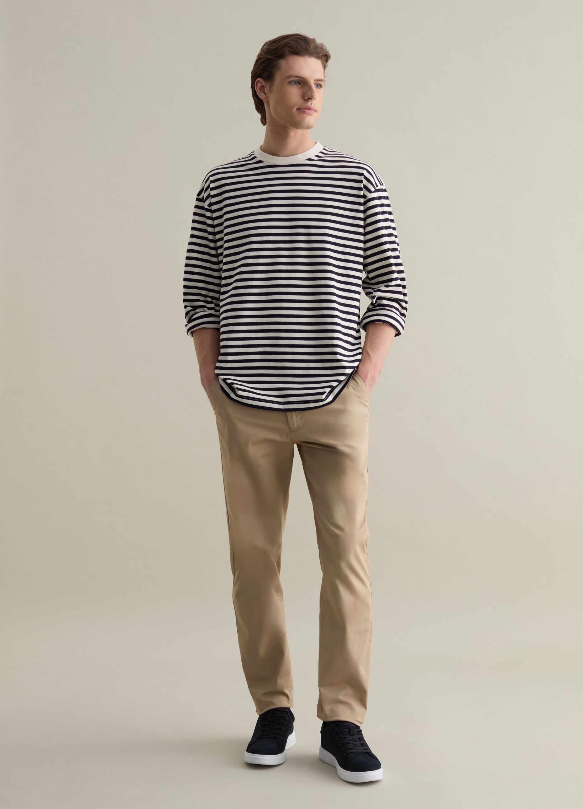 T-shirt boxy fit a righe