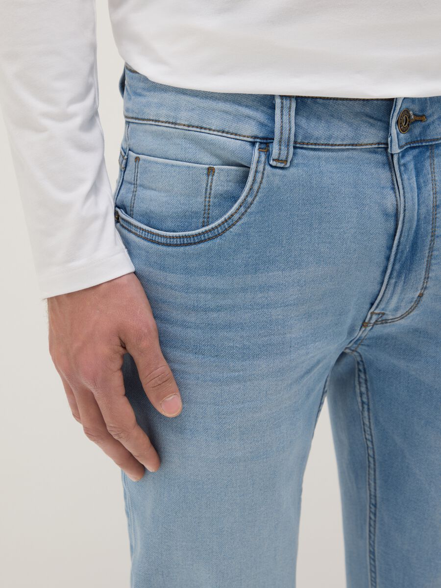 Slim fit blue denim jeans_3