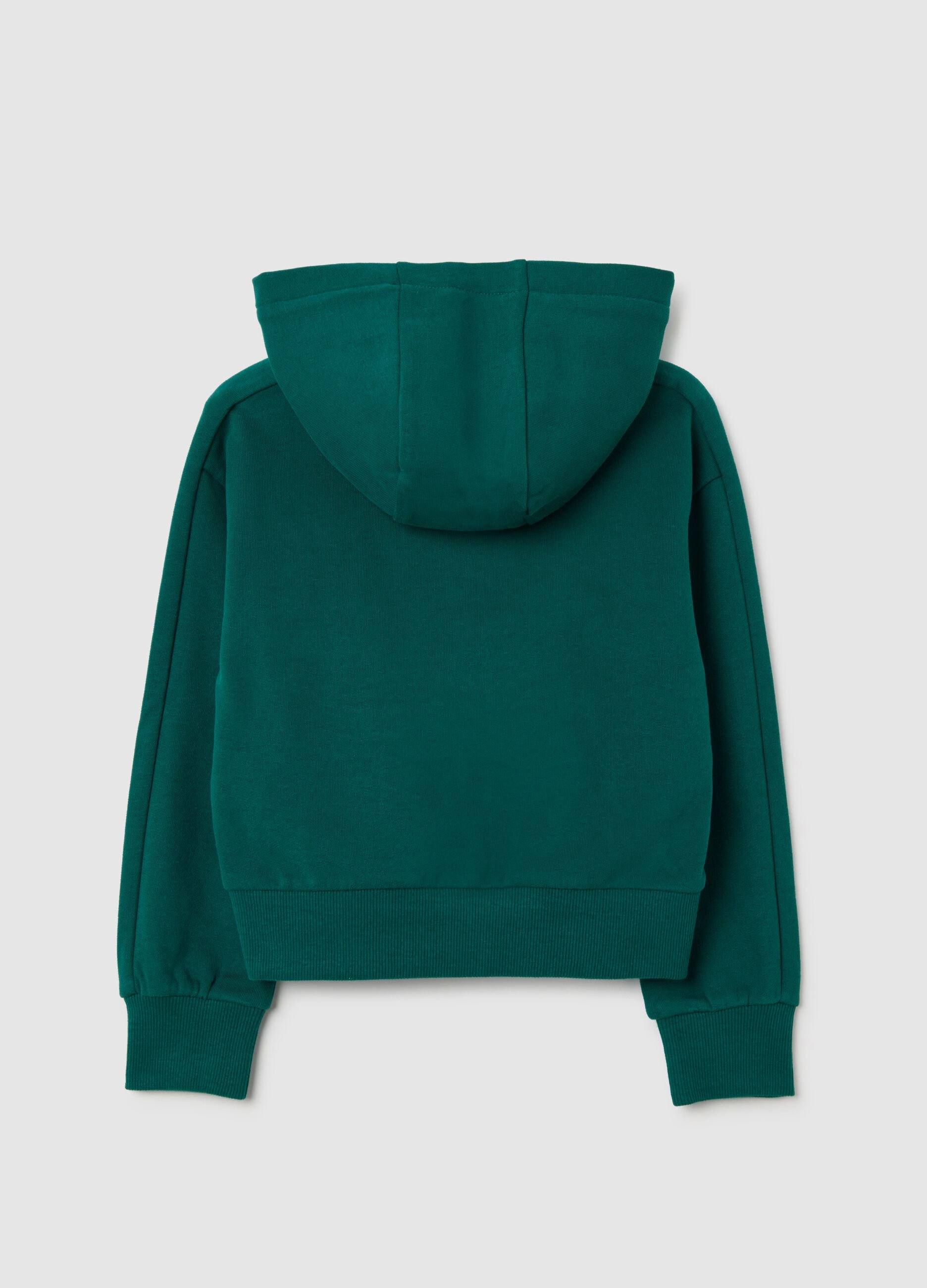 Girls' pure cotton green sweatshirt regular fit