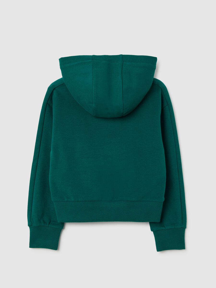 Girls' pure cotton green sweatshirt regular fit_1