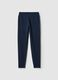 Blue Slim Fit Stretch Cotton Leggings_4