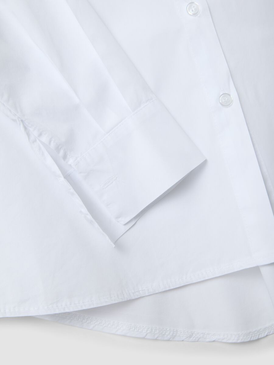 Camicia bianca in puro cotone slim fit_5