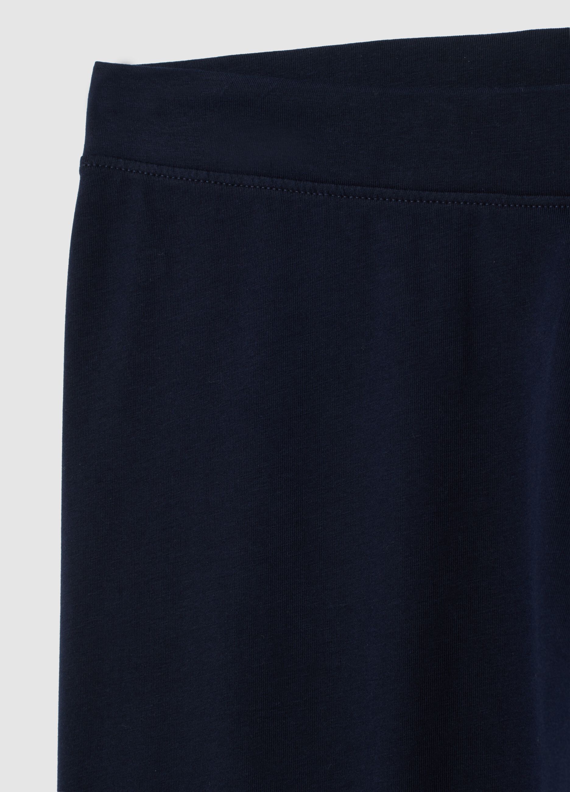 Leggings da donna in cotone blu skinny fit