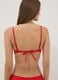 Red triangle bikini top in stretch fabric_2