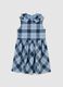 Girl's multicolour check sleeveless dress regular fit_0