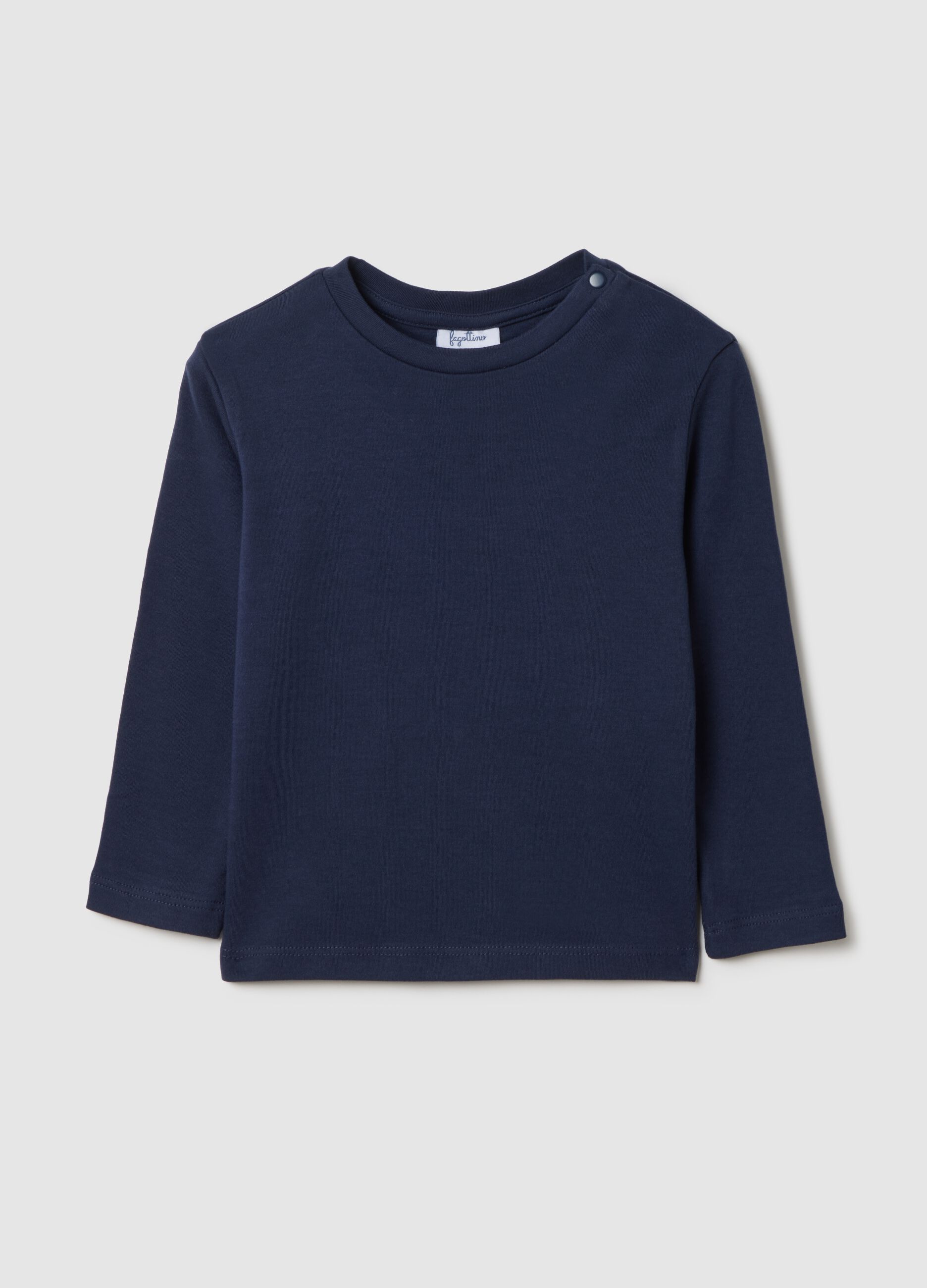 Long sleeve blue cotton shirt