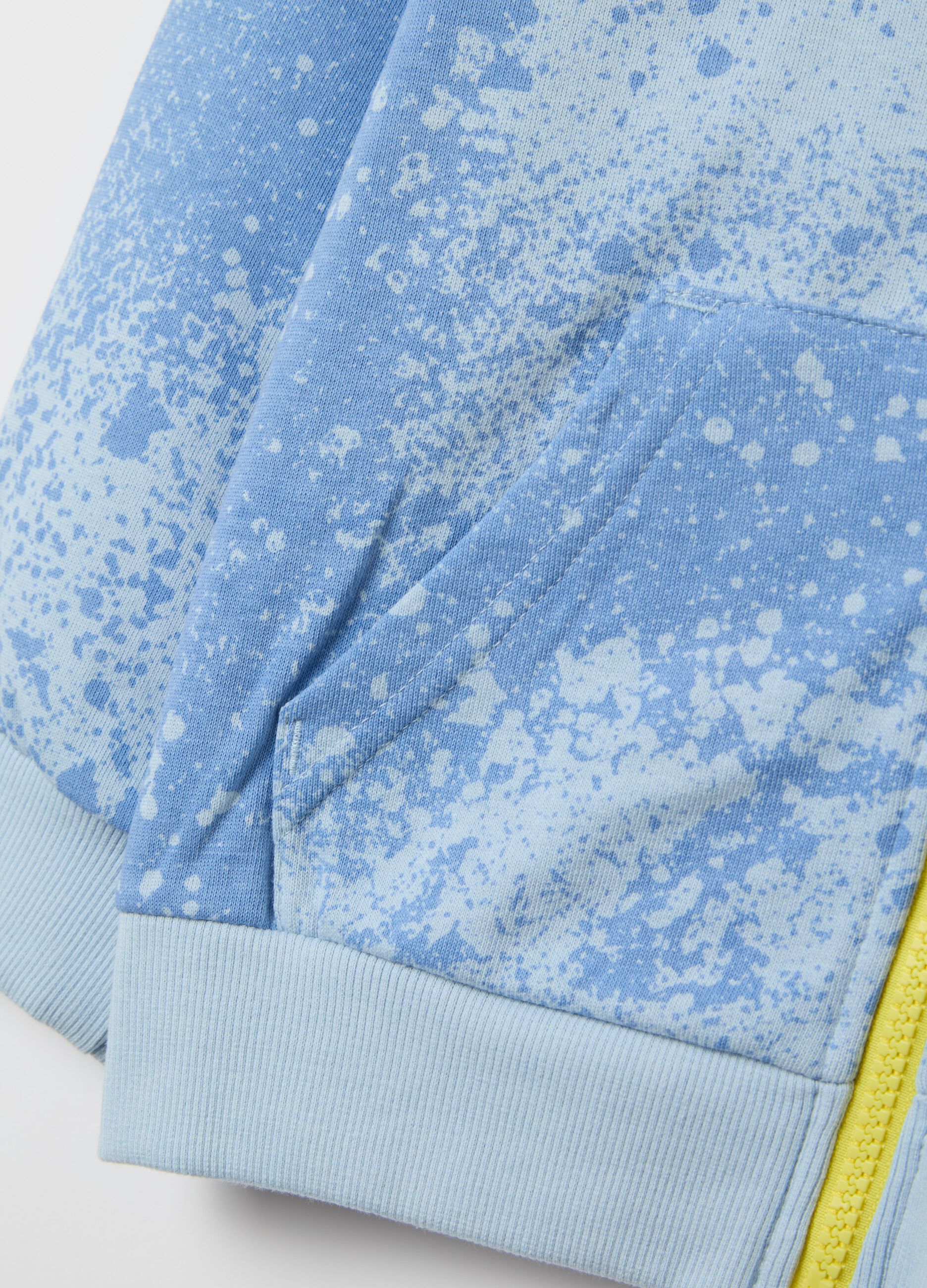 Full-zip in French Terry con cappuccio stampa Sonic