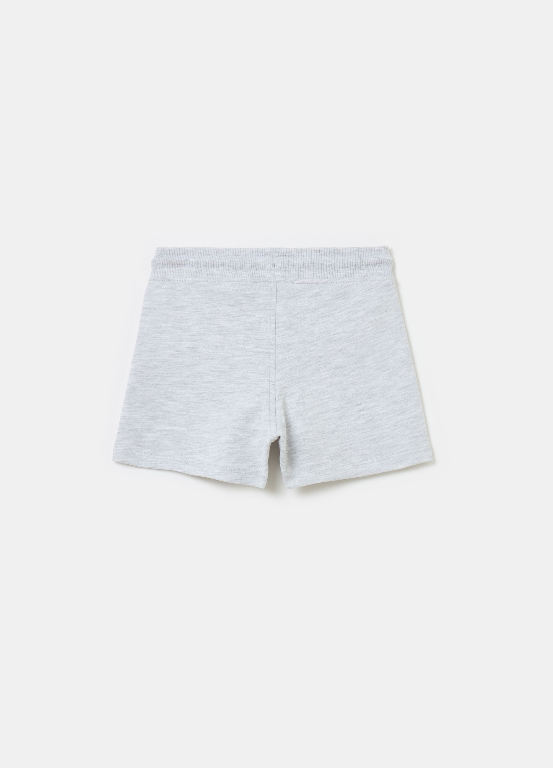 Cotton shorts with pockets and drawstring