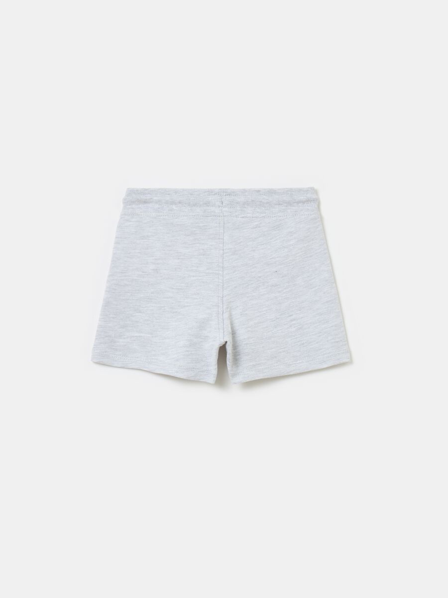 Cotton shorts with pockets and drawstring_1