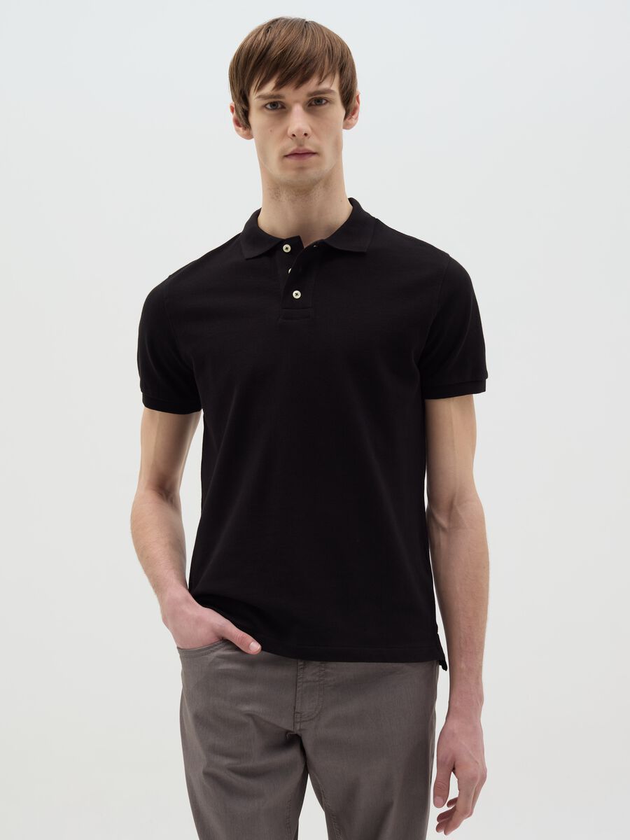 Polo shirt in organic cotton piquet_0