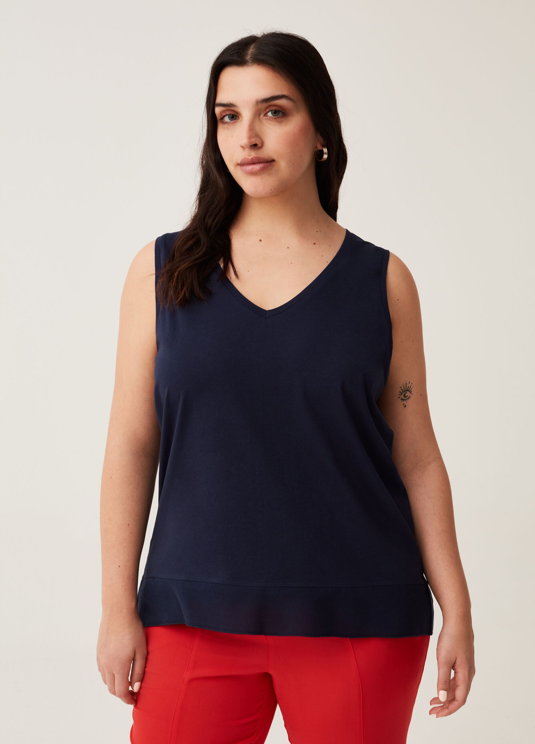 Tank top con inserto Curvy MYA_0