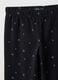 Girls' Black Stretch Cotton Skinny Fit Leggings with Stars_2