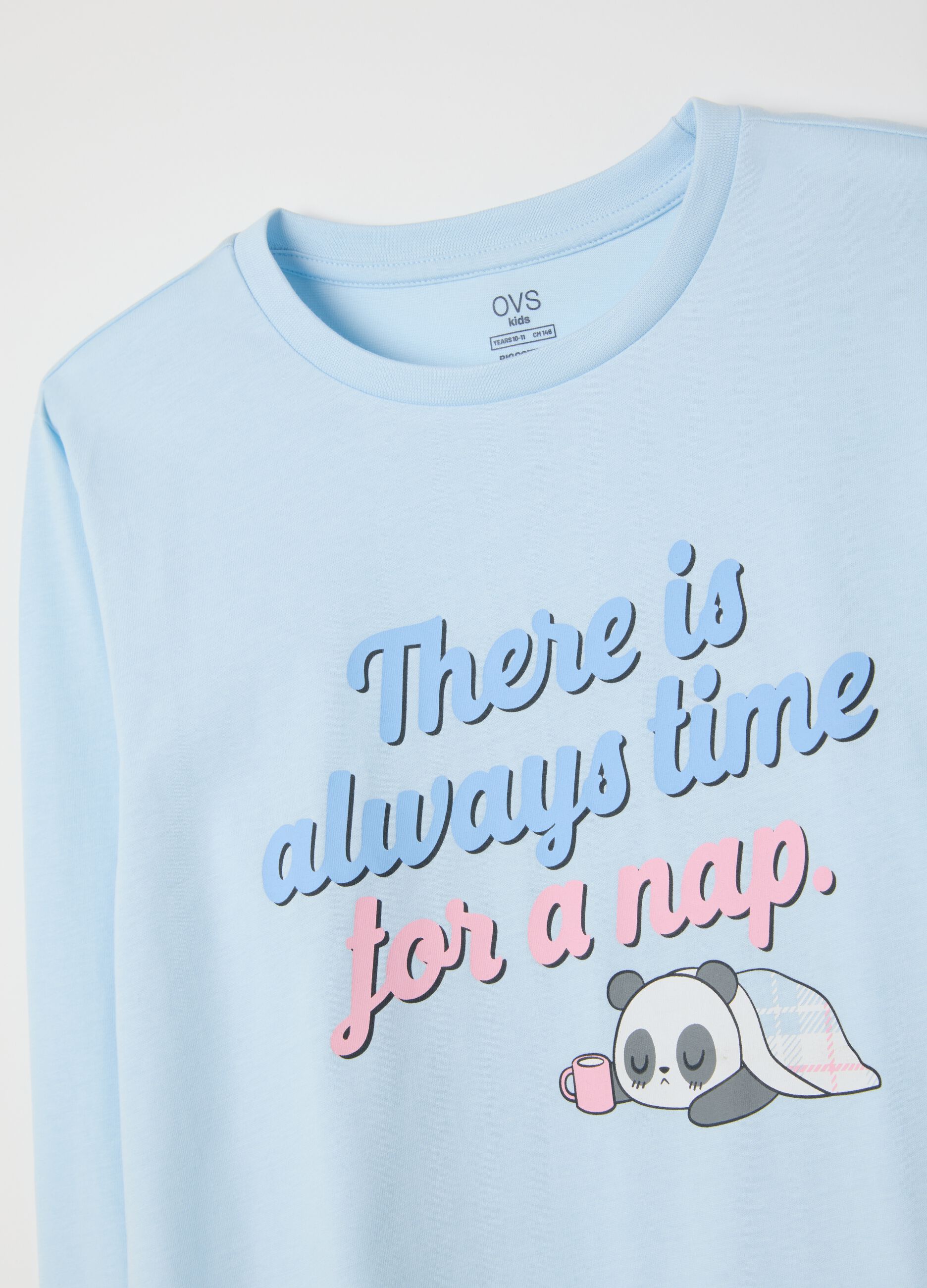 Girls' multicoloured pure cotton regular fit pyjamas