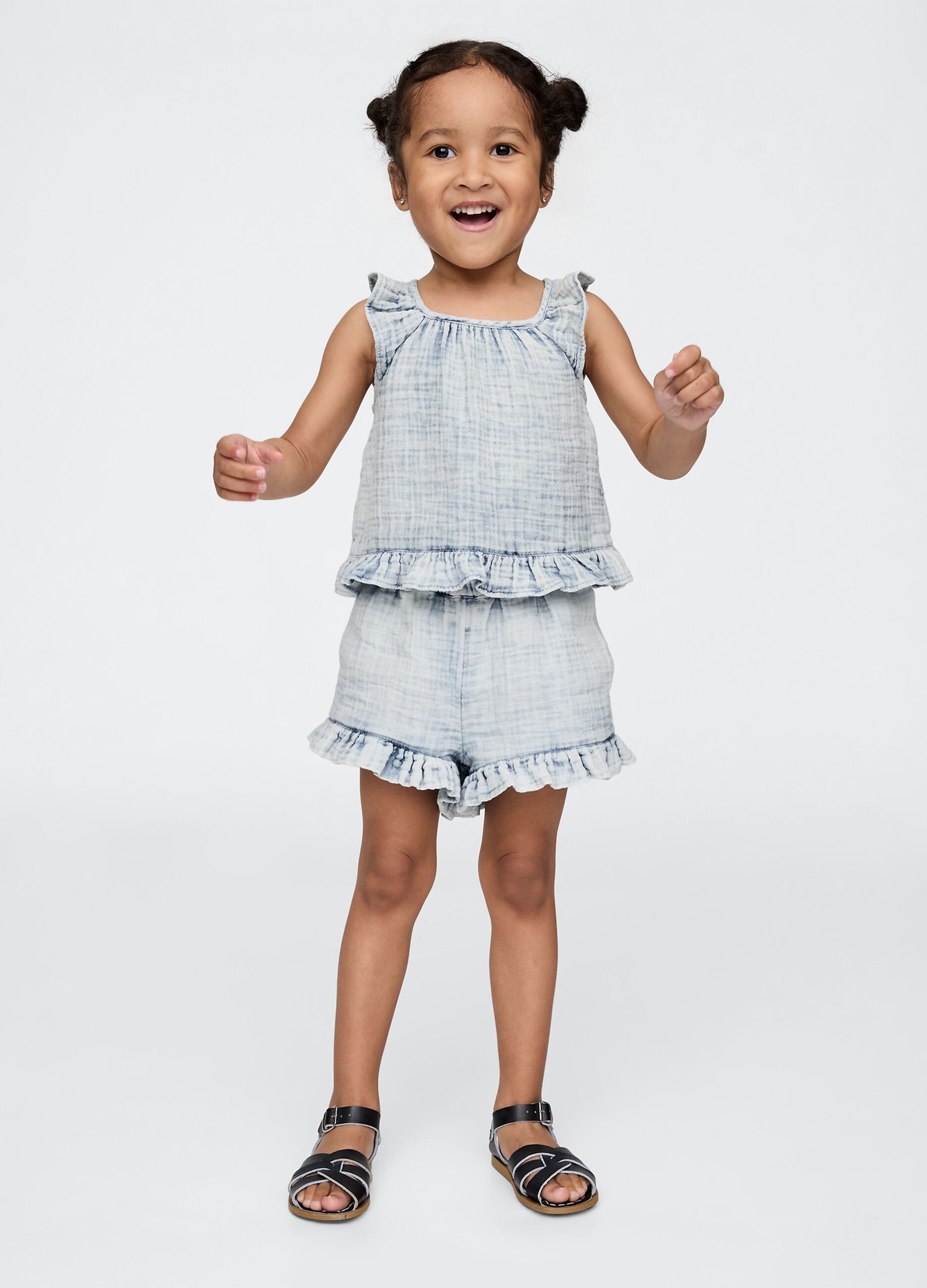 Summer Set with Ruffled Top and Shorts