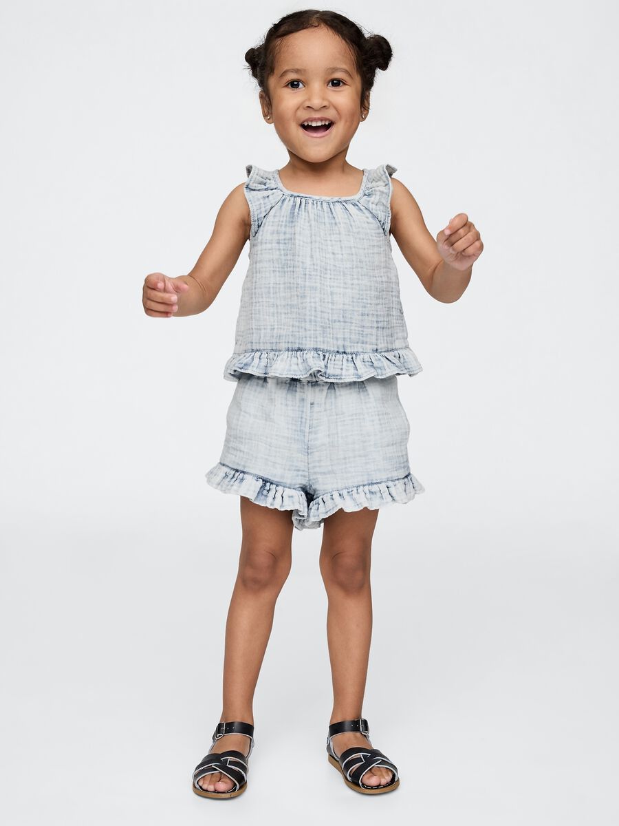 Summer Set with Ruffled Top and Shorts_0
