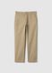 Pantaloni chino dritti in puro cotone twill beige regular fit_4