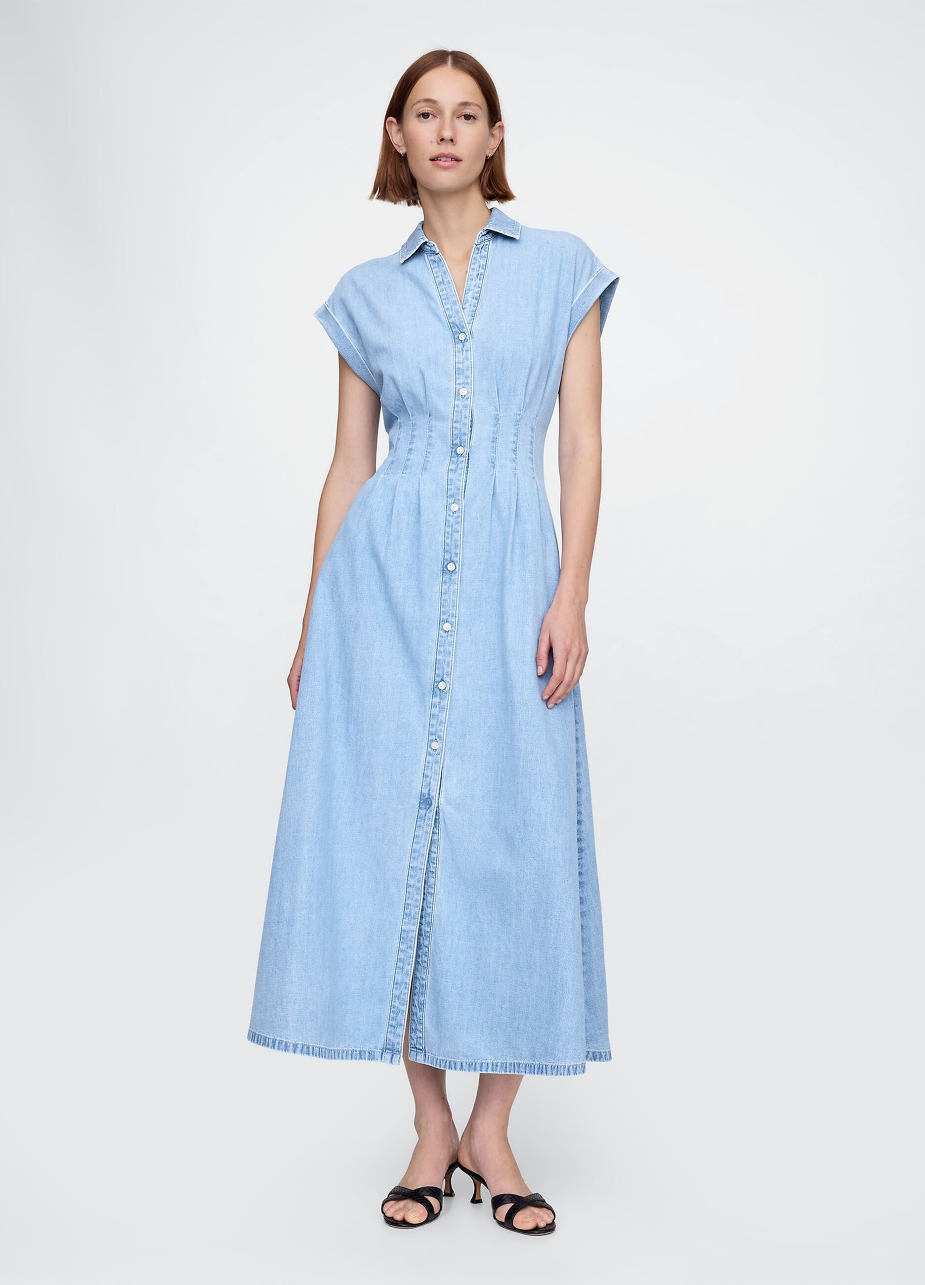 Long Cotton Denim Dress