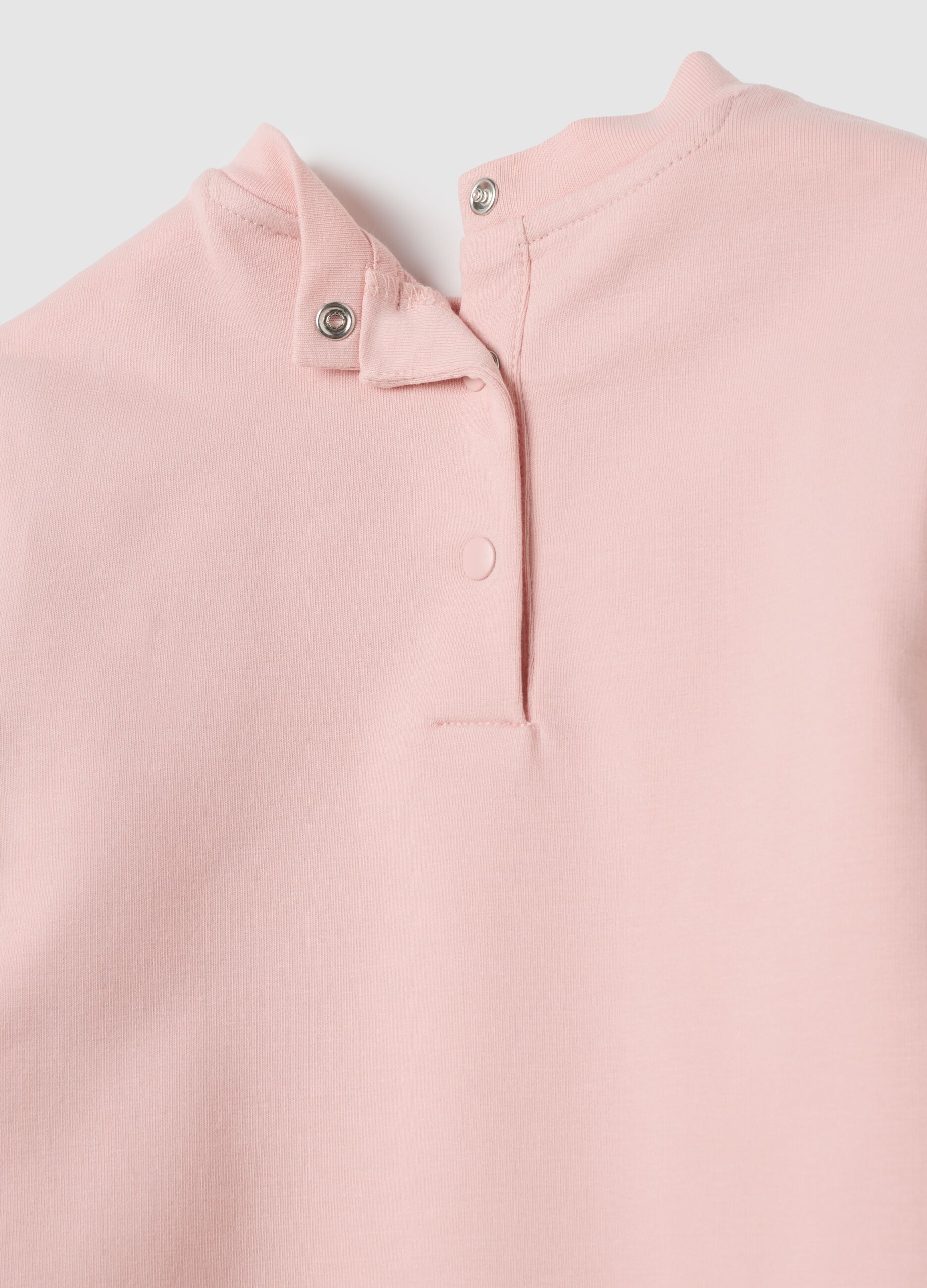 Completo da bambina in cotone elasticizzato rosa