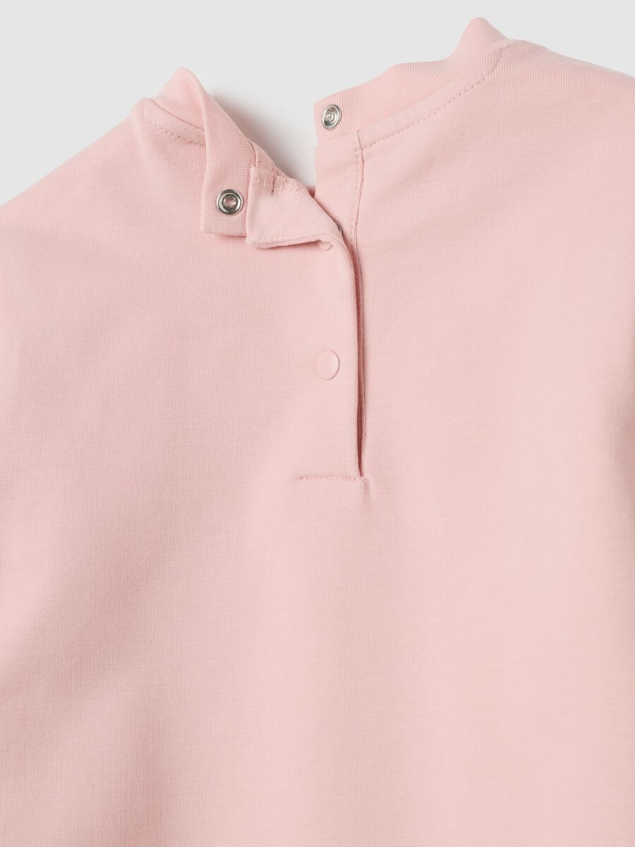 Completo da bambina in cotone elasticizzato rosa_3