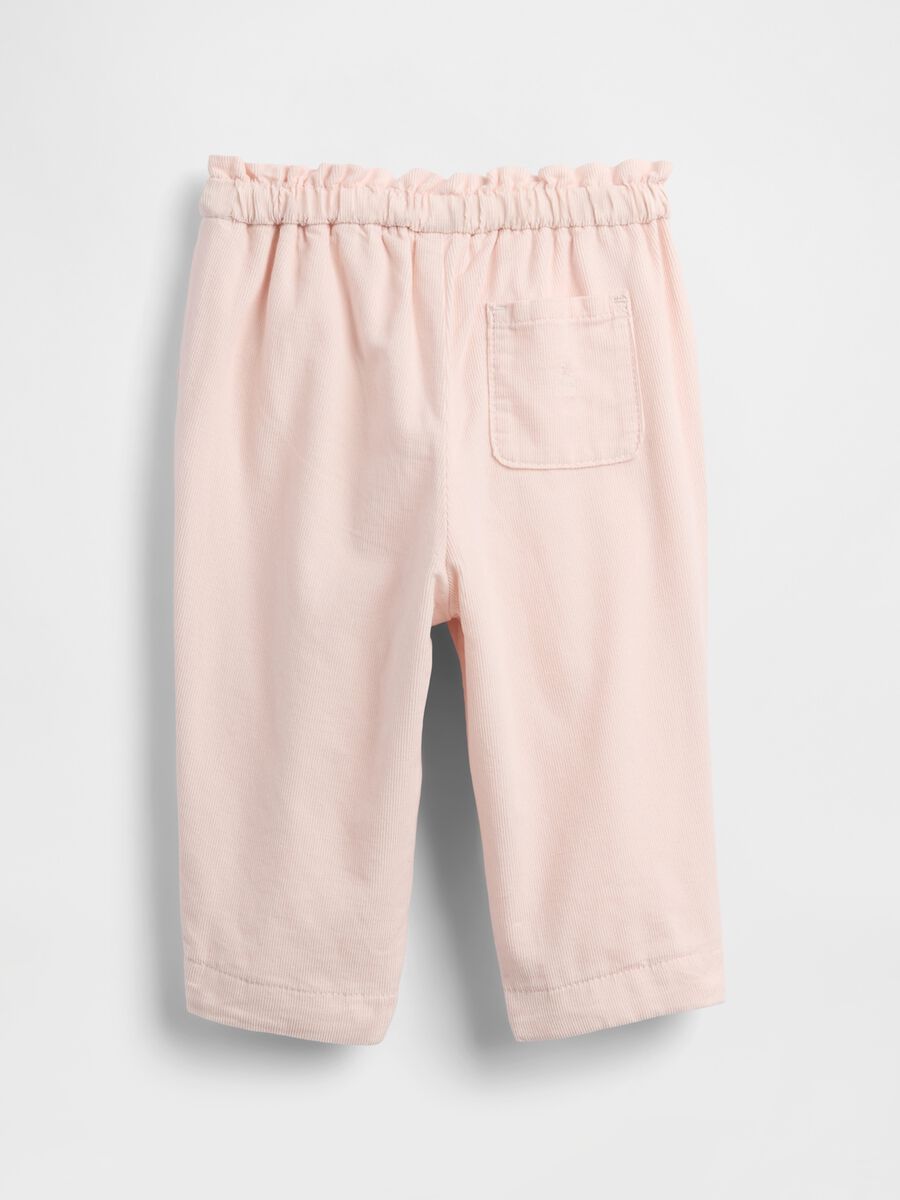 Pink cotton trousers for babies_1