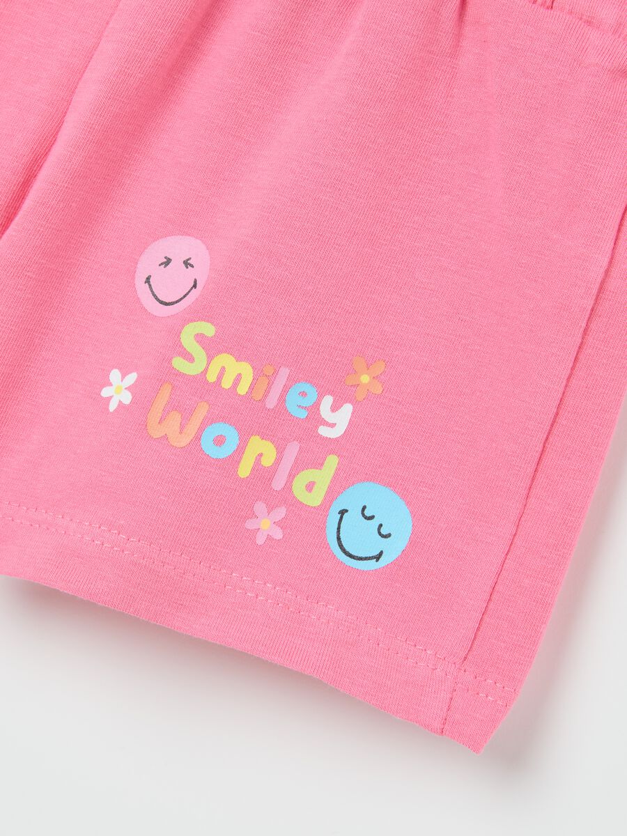 Smiley jogging set for baby girl with multicolour print_3