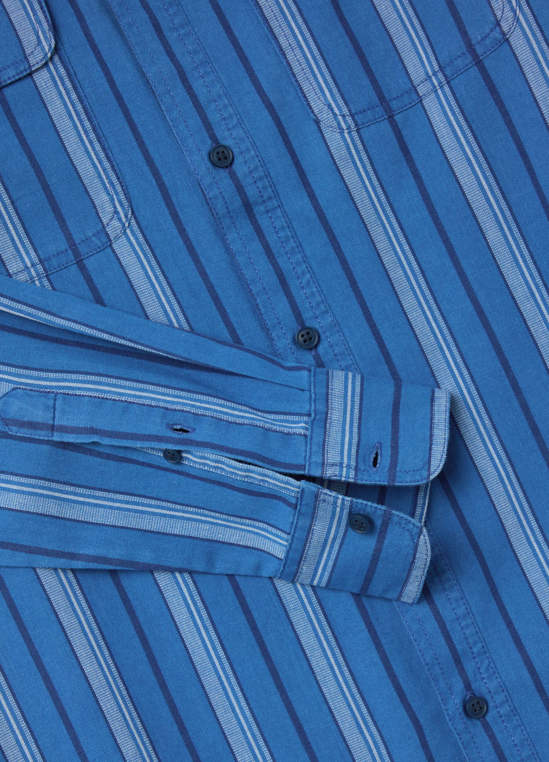 Striped cotton shacket