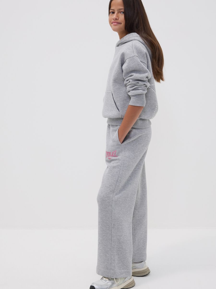 Girls&rsquo; grey cotton-blend regular-fit joggers_2