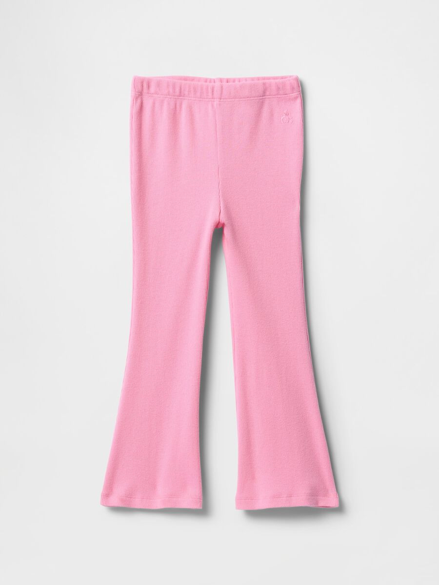 Pink flare trousers for girls_0