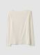 T-shirt bianca in viscosa elasticizzata slim fit_4