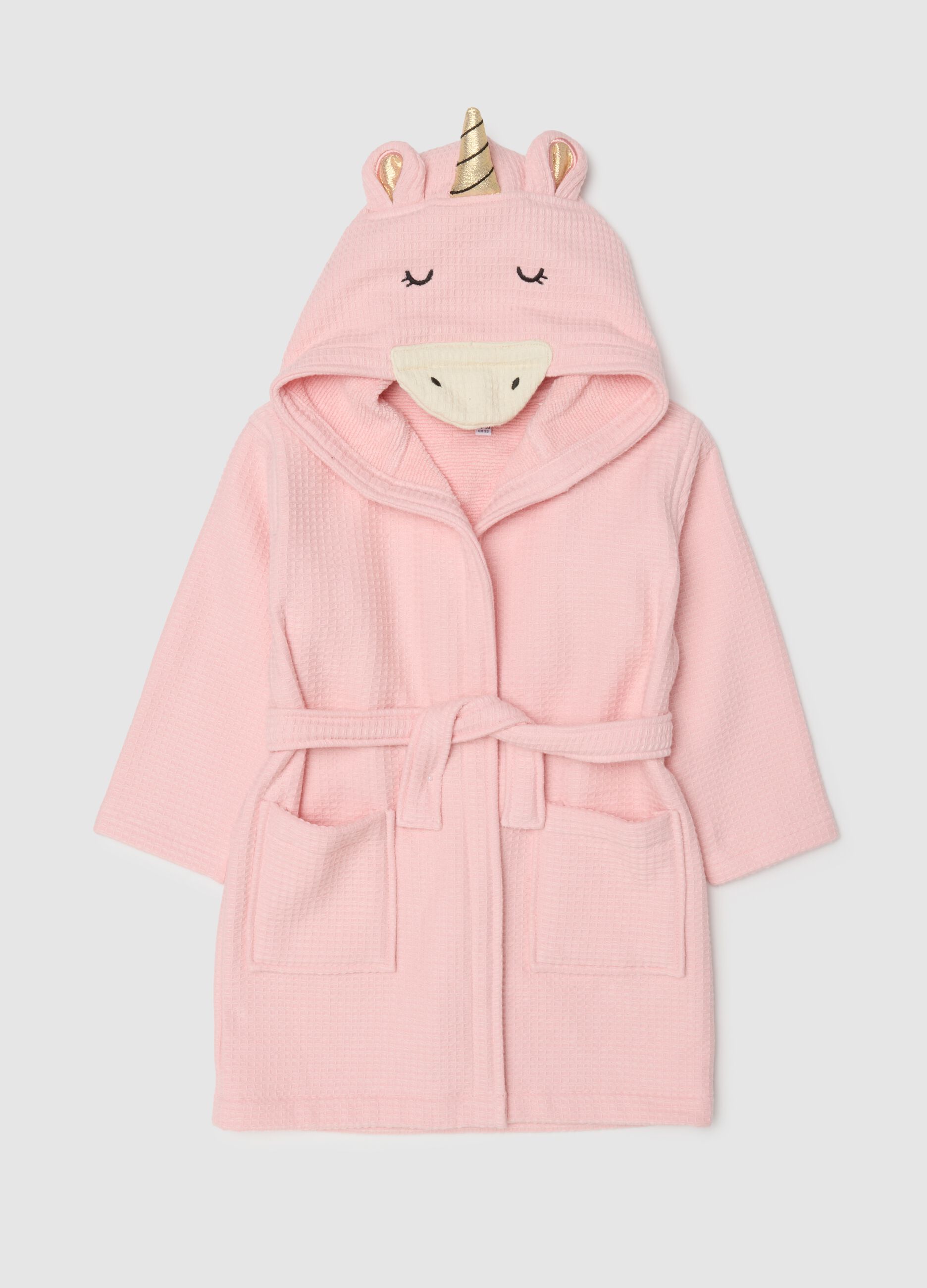 Baby Pink Unicorn Shaped Pure Cotton Bathrobe