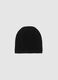 Black knitted beanie with beads_0