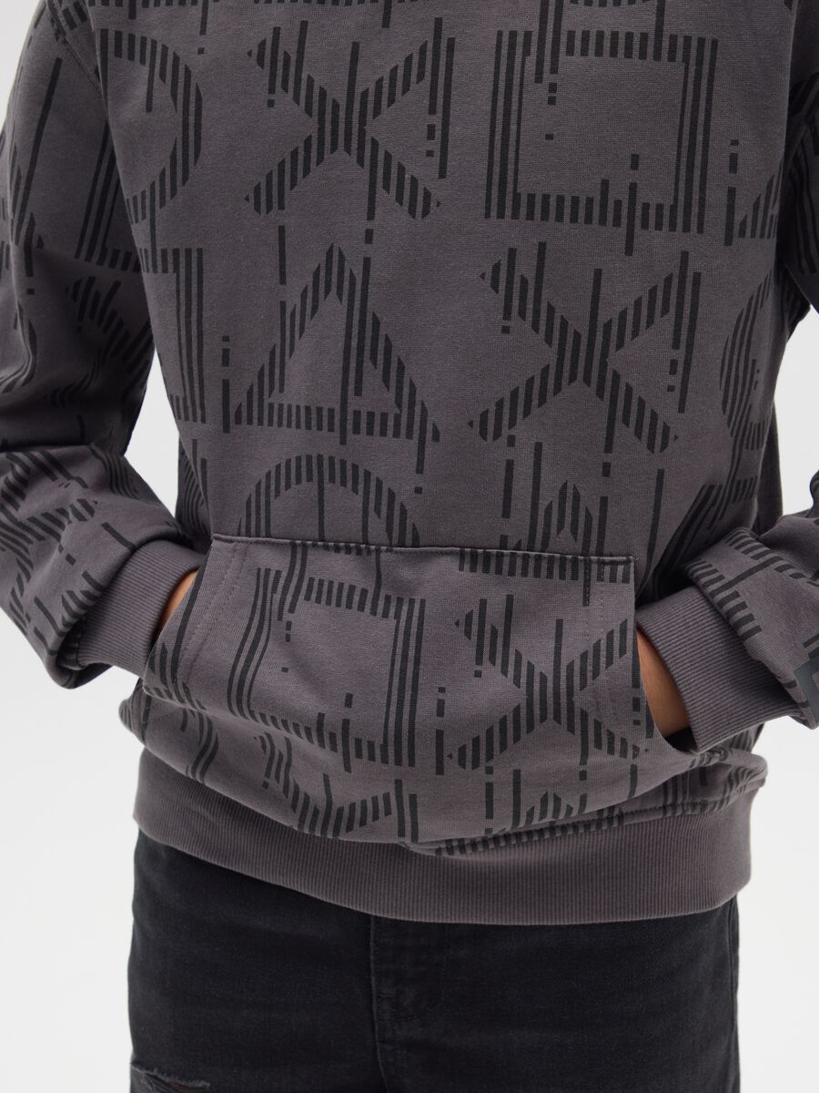 Boys' pure cotton grey hoodie regular fit_2