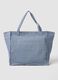 Blue striped pure cotton shopper bag_1