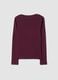 Purple crew-neck pure cotton T-shirt with rhinestones, regular fit_2