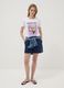 White pure cotton T-shirt with front print_1